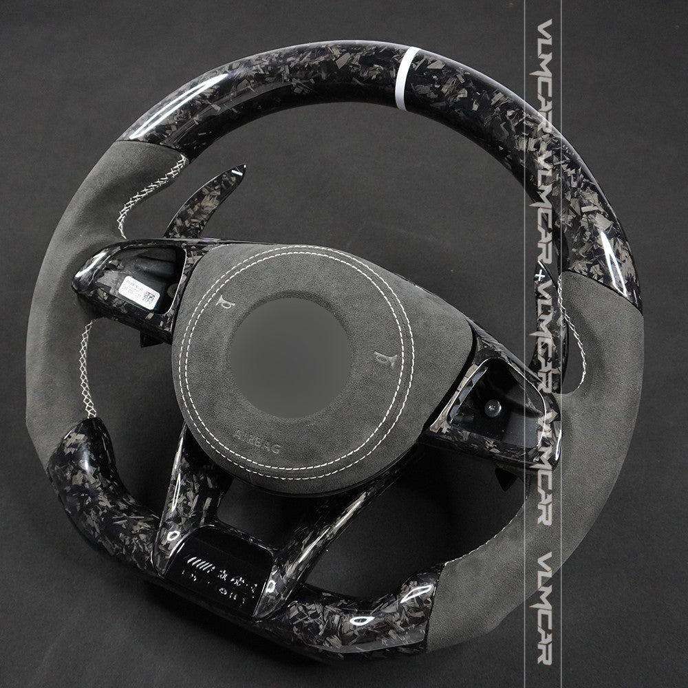 Private custom forged carbon fiber steering wheel for Mercedes Benz C-class /CLA/GLA/with shift paddlesW205 /W117/W176 /w230