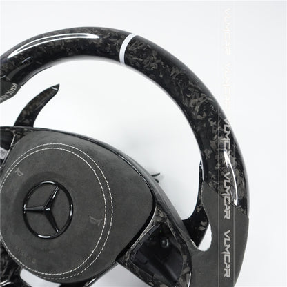 Private custom forged carbon fiber steering wheel for Mercedes Benz C-class /CLA/GLA/with shift paddlesW205 /W117/W176 /w230