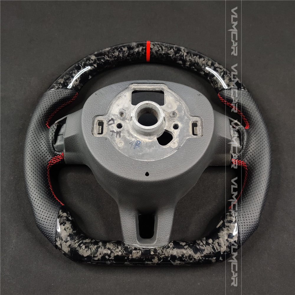 Private custom forged carbon fiber steering wheel for Volkswagen Golf MK6/GTI/R/without trim