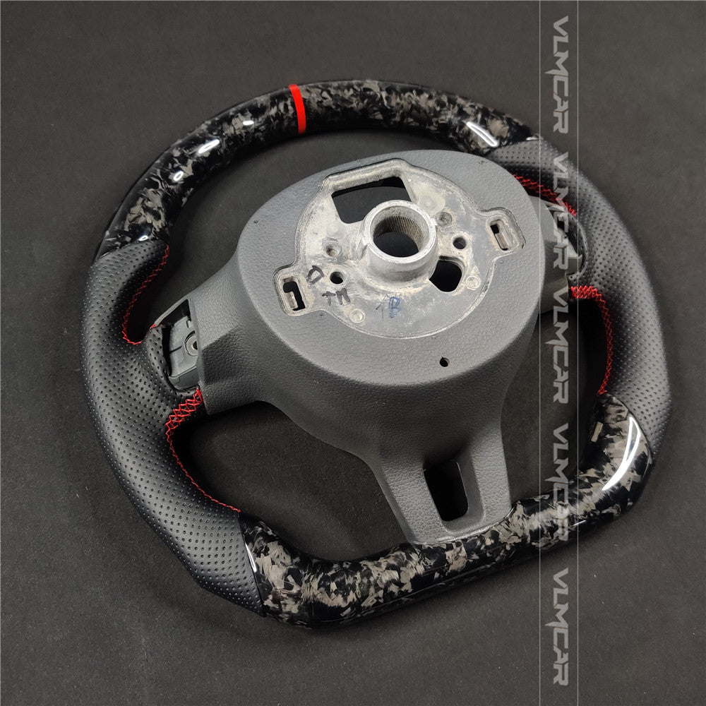 Private custom forged carbon fiber steering wheel for Volkswagen Golf MK6/GTI/R/without trim