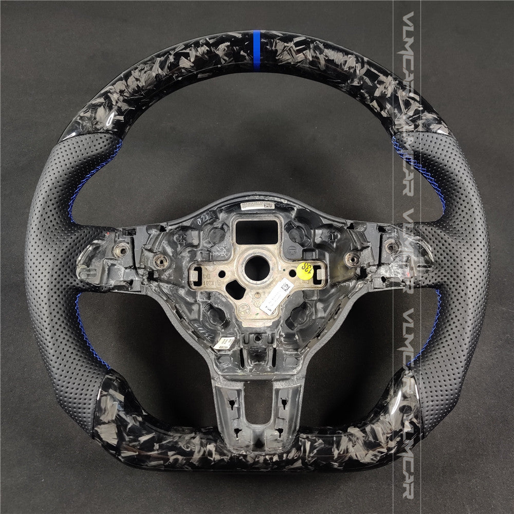 Private custom forged carbon fiber steering wheel for Volkswagen Golf MK6/GTI/R/without trim
