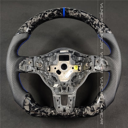 Private custom forged carbon fiber steering wheel for Volkswagen Golf MK6/GTI/R/without trim