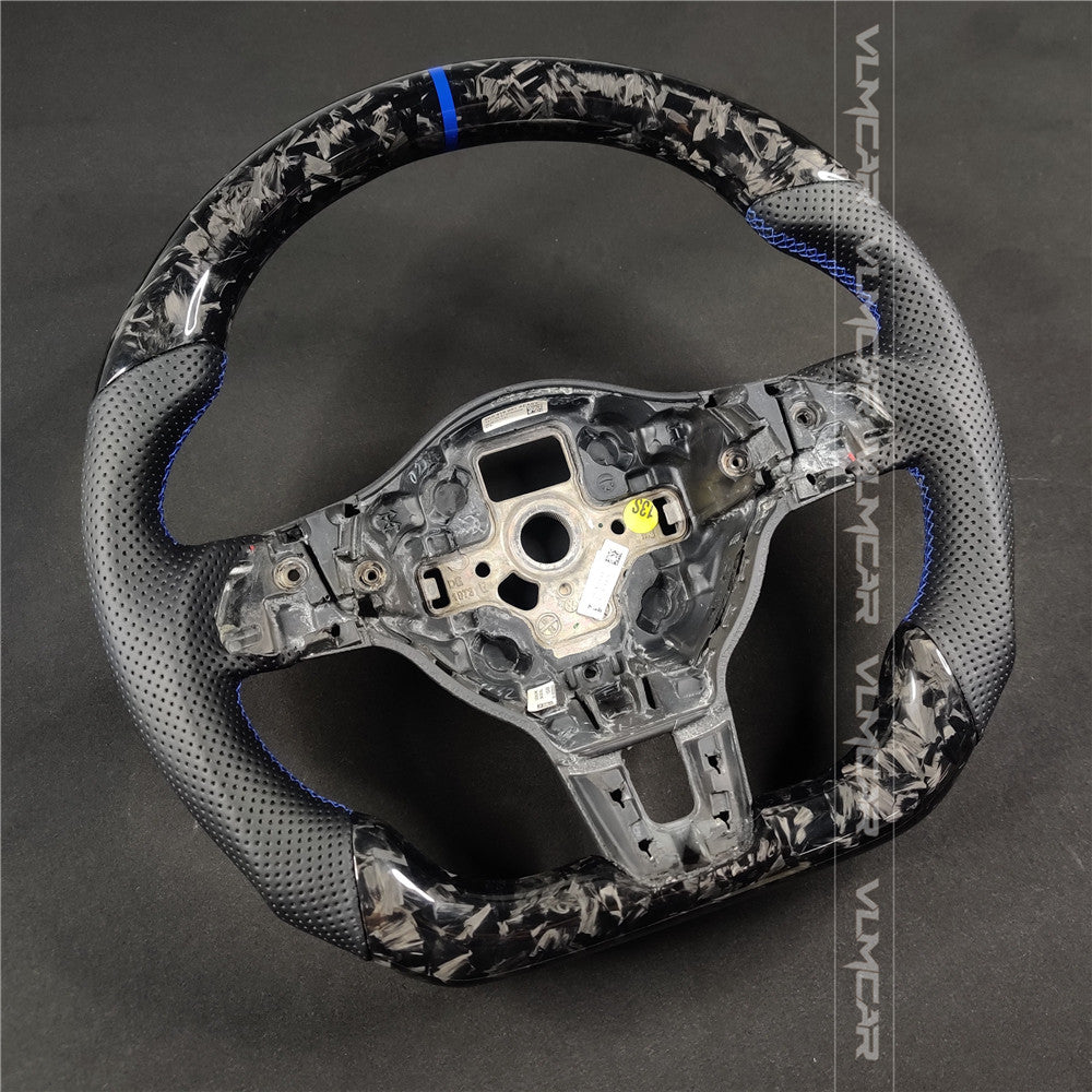 Private custom forged carbon fiber steering wheel for Volkswagen Golf MK6/GTI/R/without trim