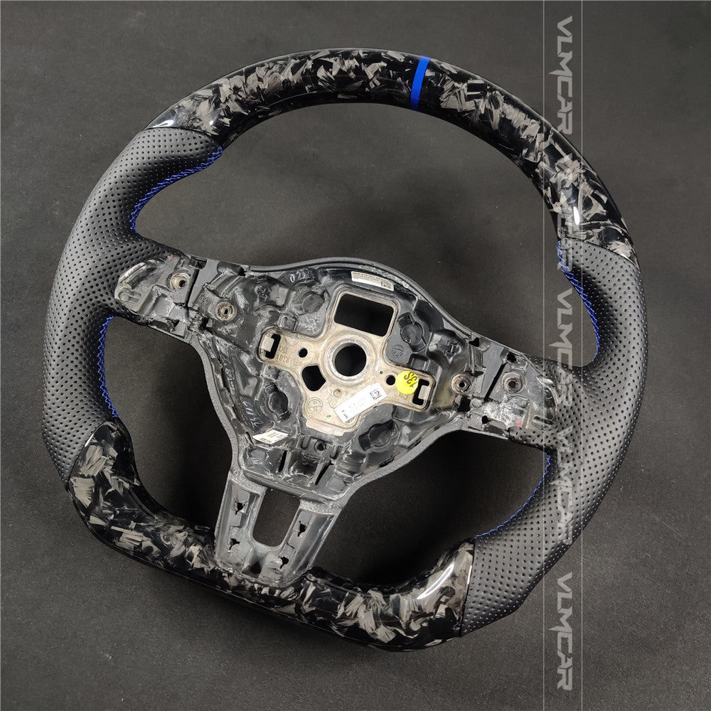 Private custom forged carbon fiber steering wheel for Volkswagen Golf MK6/GTI/R/without trim