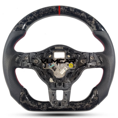 Private custom forged carbon fiber steering wheel for Volkswagen Golf MK6/GTI/R/without trim