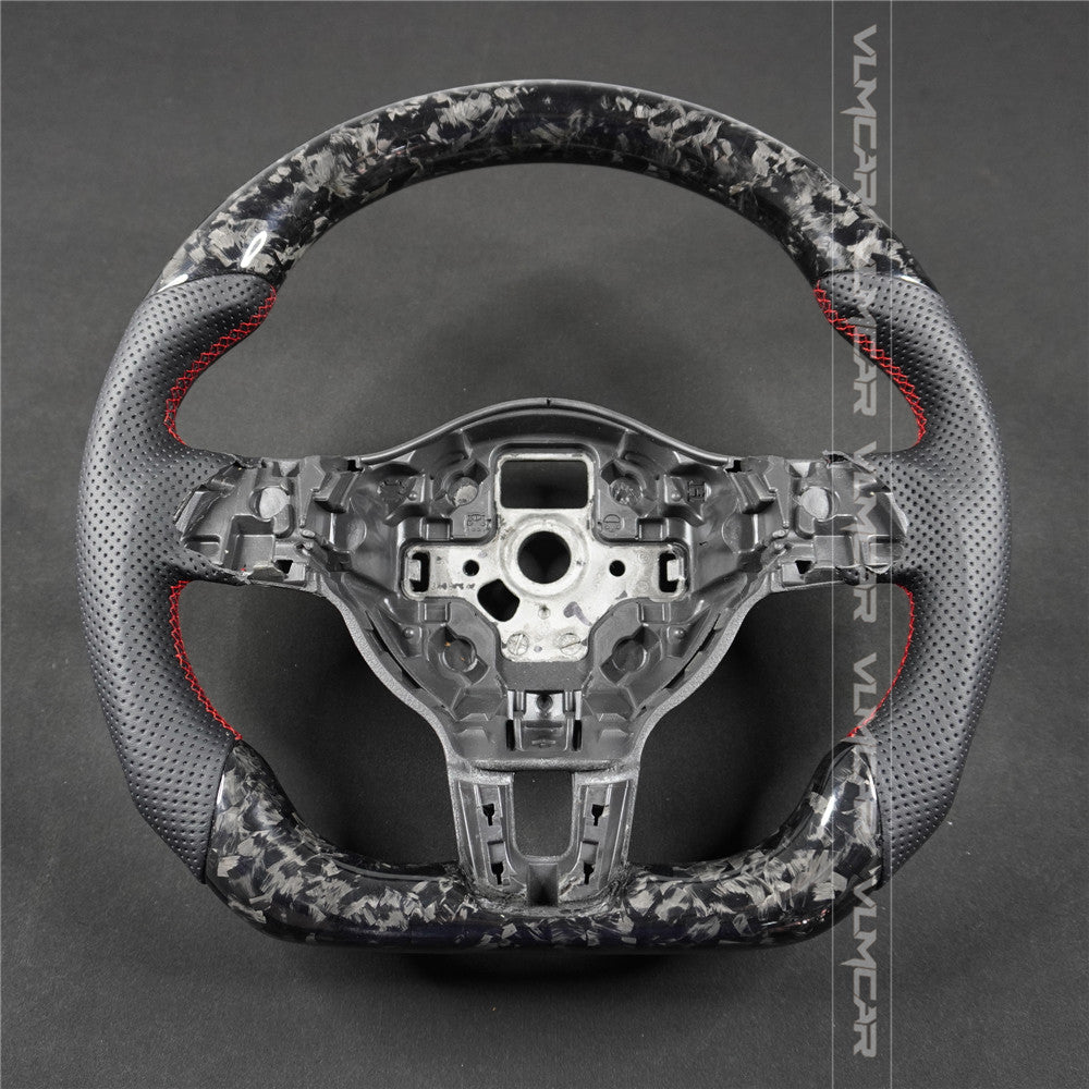 Private custom forged carbon fiber steering wheel for Volkswagen Golf MK6/GTI/R/without trim