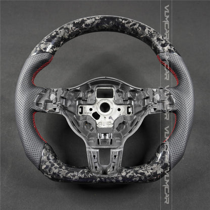 Private custom forged carbon fiber steering wheel for Volkswagen Golf MK6/GTI/R/without trim
