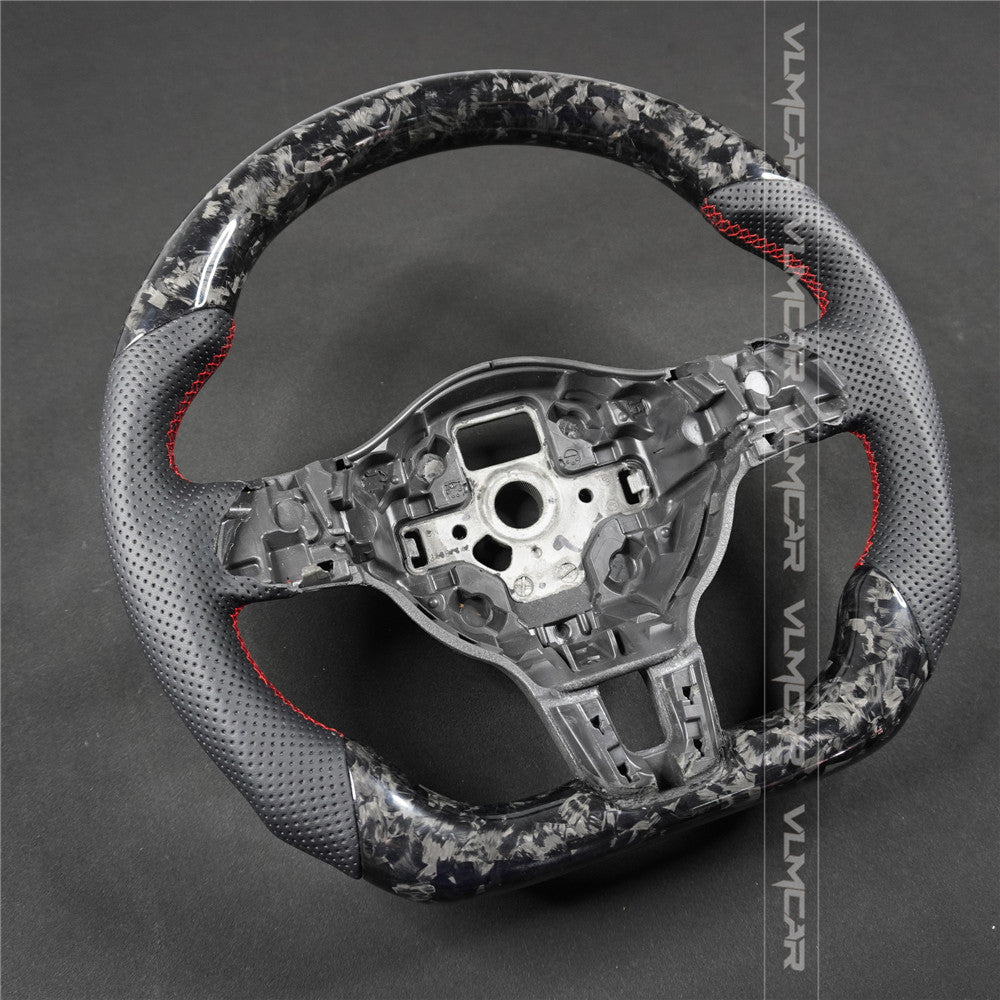 Private custom forged carbon fiber steering wheel for Volkswagen Golf MK6/GTI/R/without trim