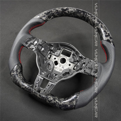 Private custom forged carbon fiber steering wheel for Volkswagen Golf MK6/GTI/R/without trim