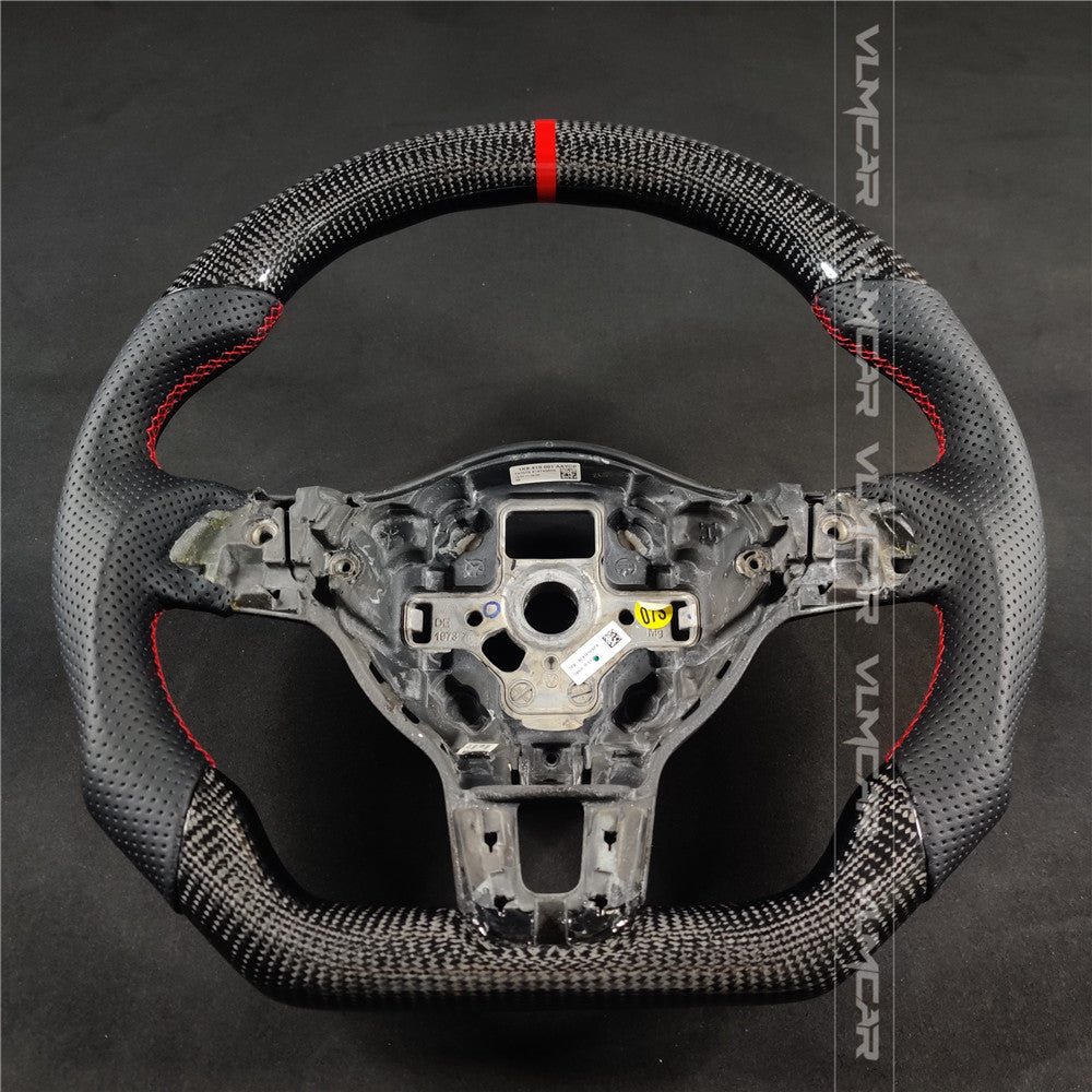 Private custom forged carbon fiber steering wheel for Volkswagen Golf MK6/GTI/R/without trim