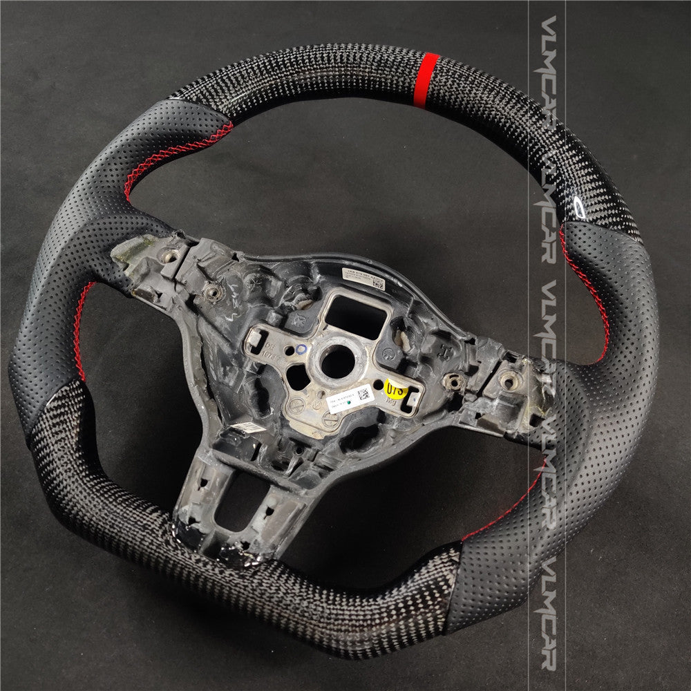 Private custom forged carbon fiber steering wheel for Volkswagen Golf MK6/GTI/R/without trim