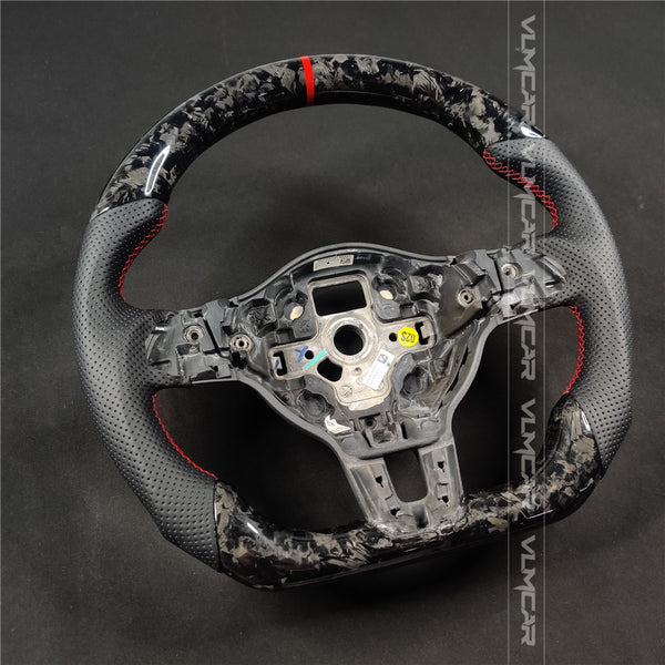 Private custom forged carbon fiber steering wheel for Volkswagen Golf MK6/GTI/R/without trim