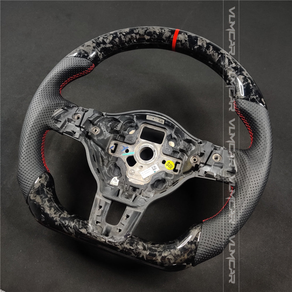 Private custom forged carbon fiber steering wheel for Volkswagen Golf MK6/GTI/R/without trim