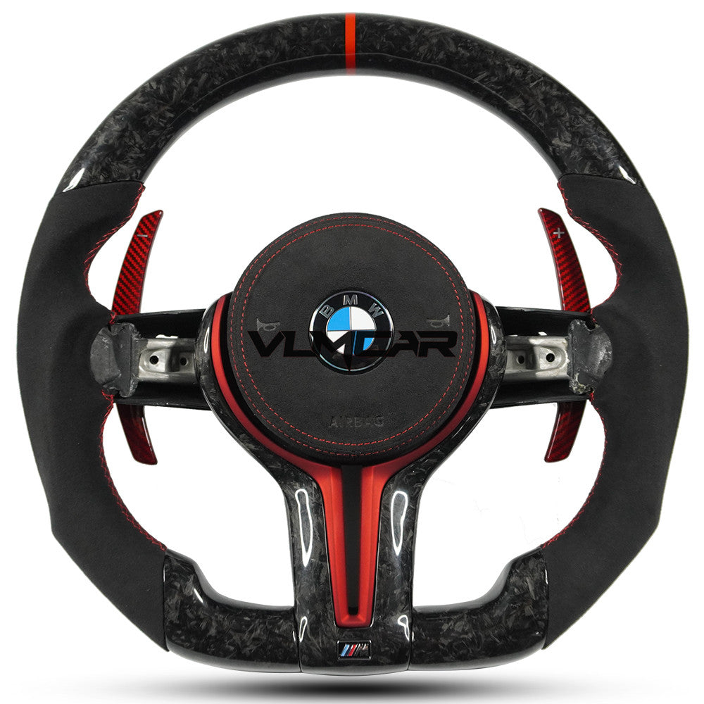 Private custom forged carbon fiber steering wheel for bmw M3/M4/M2/F80/F82/F83/F87/with carbon shift paddles