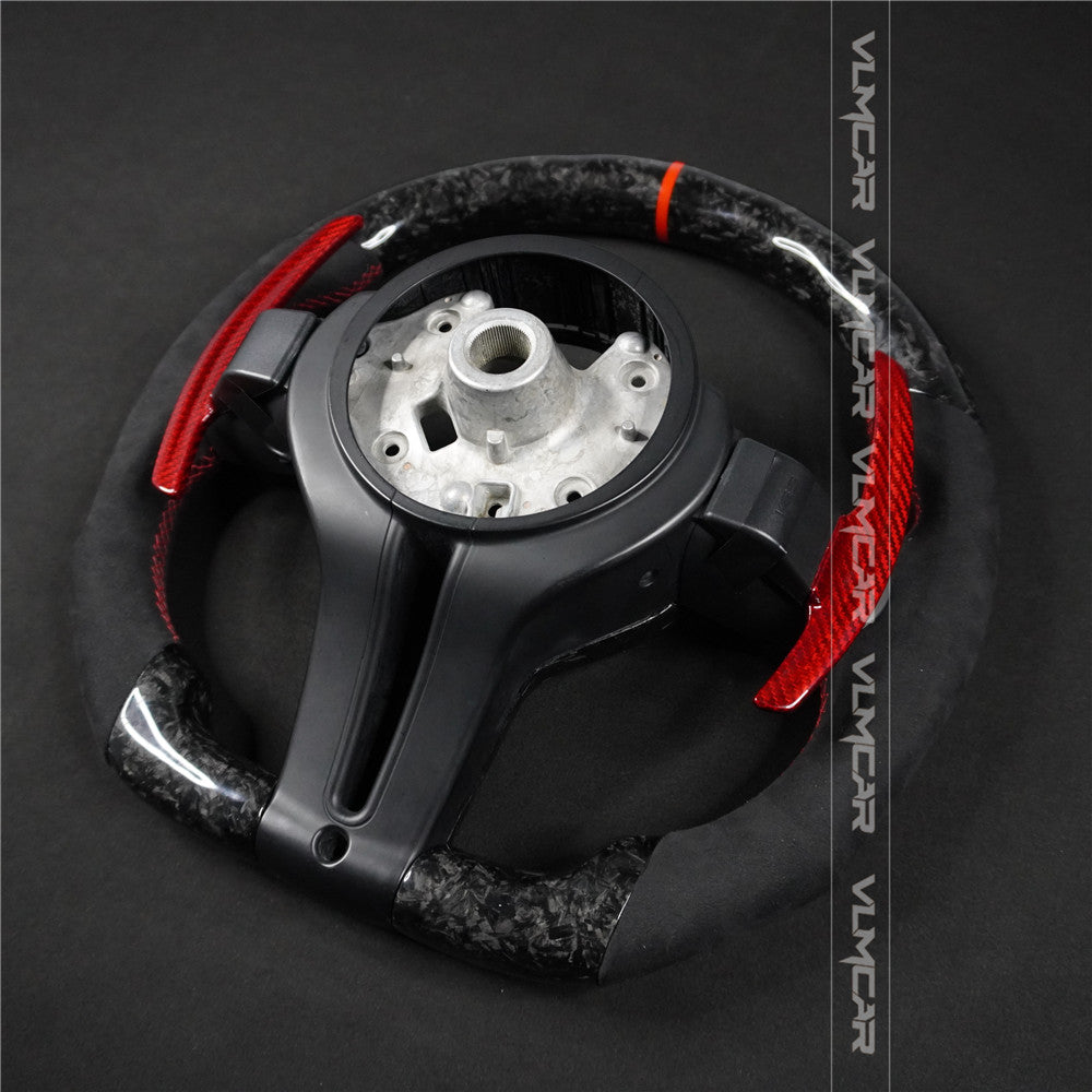 Private custom forged carbon fiber steering wheel for bmw M3/M4/M2/F80/F82/F83/F87/with carbon shift paddles