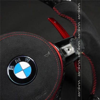 Private custom forged carbon fiber steering wheel for bmw M3/M4/M2/F80/F82/F83/F87/with carbon shift paddles