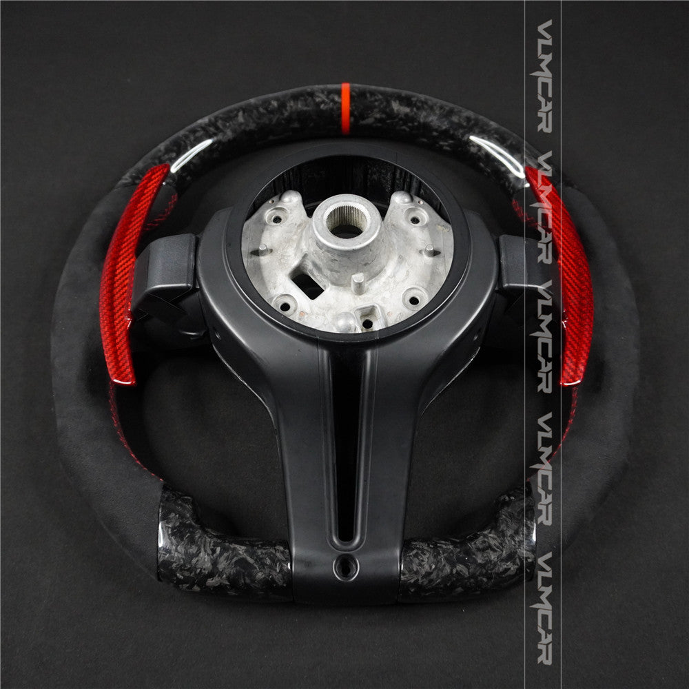 Private custom forged carbon fiber steering wheel for bmw M3/M4/M2/F80/F82/F83/F87/with carbon shift paddles