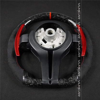 Private custom forged carbon fiber steering wheel for bmw M3/M4/M2/F80/F82/F83/F87/with carbon shift paddles