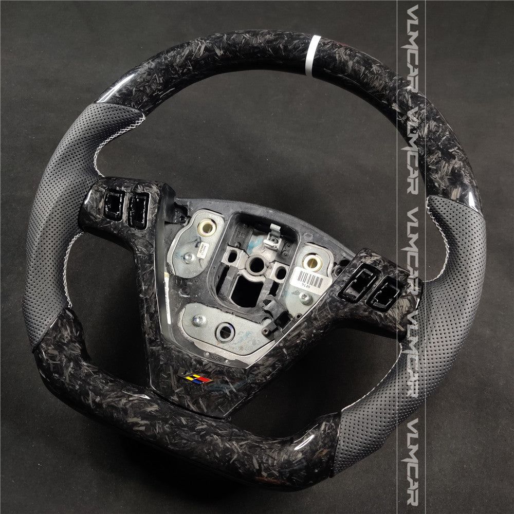 Private custom forged carbon fiber steering wheel with leather For CTS V1 2004-2008