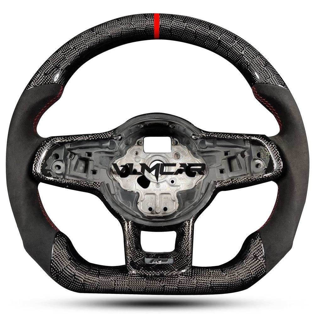 Private custom honey carbon Fiber steering wheel  For Volkswagen golf mk7/7.5