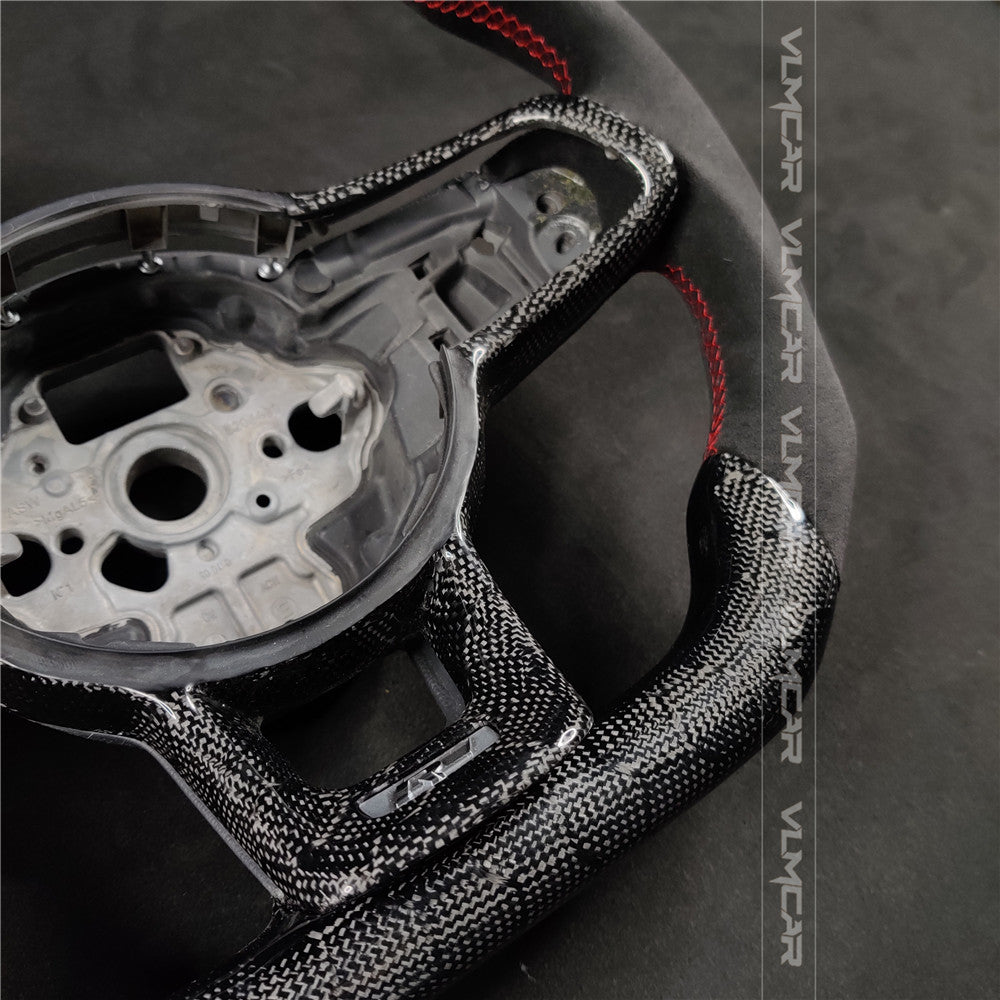 Private custom honey carbon Fiber steering wheel  For Volkswagen golf mk7/7.5