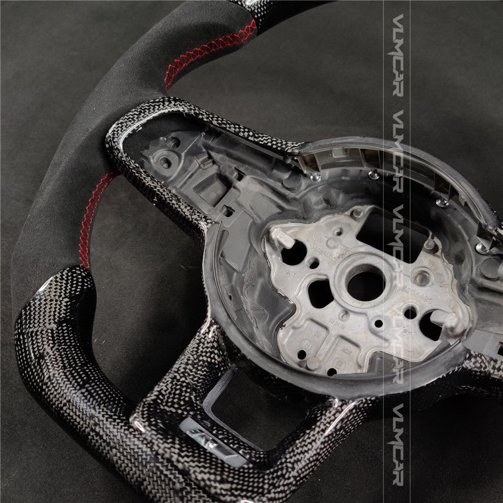 Private custom honey carbon Fiber steering wheel  For Volkswagen golf mk7/7.5