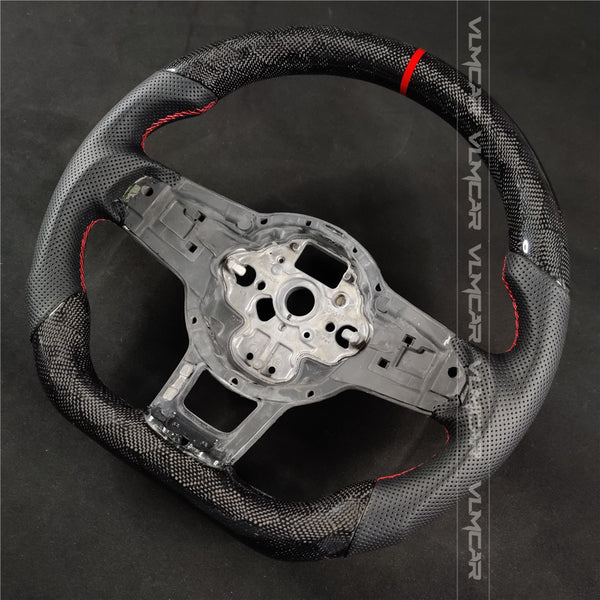 Private custom honey carbon Fiber steering wheel  For Volkswagen golf mk7/7.5