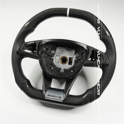 Private custom leather carbon fiber steering wheel for Benz C-class /CLA/GLA/W205 /W117/W176