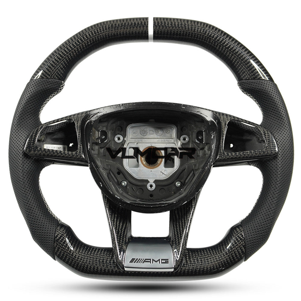 Private custom leather carbon fiber steering wheel for Benz C-class /CLA/GLA/W205 /W117/W176