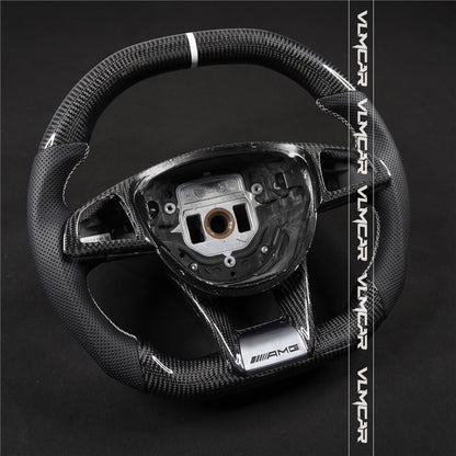 Private custom leather carbon fiber steering wheel for Benz C-class /CLA/GLA/W205 /W117/W176