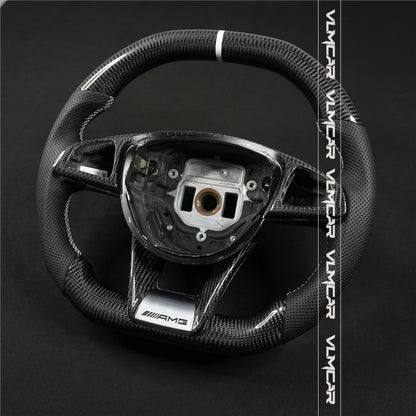 Private custom leather carbon fiber steering wheel for Benz C-class /CLA/GLA/W205 /W117/W176