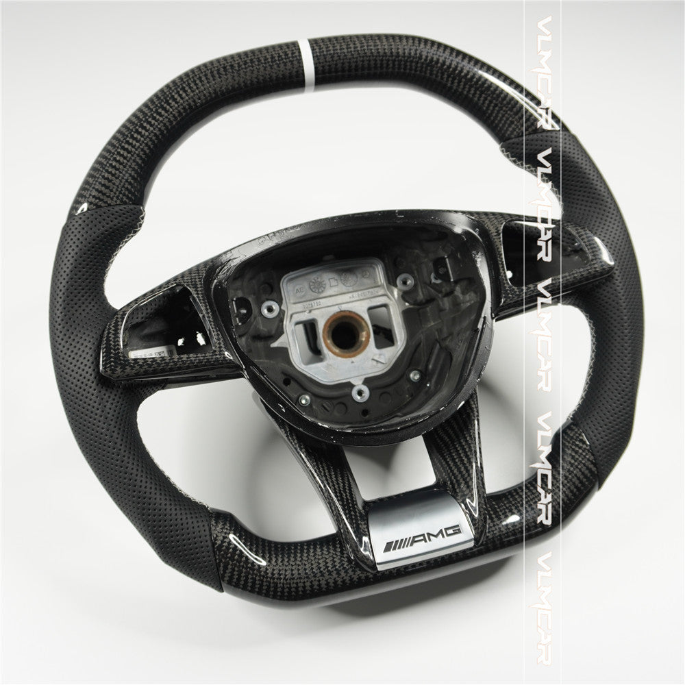 Private custom leather carbon fiber steering wheel for Benz C-class /CLA/GLA/W205 /W117/W176