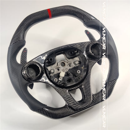 Private custom leather carbon fiber steering wheel for Mercedes benz smart