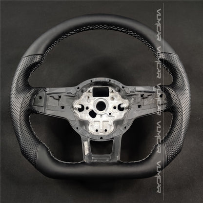 Private custom leather steering wheel For Volkswagen golf 7 mk7/7.5/DSG/manual