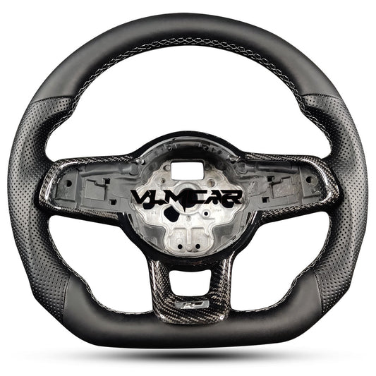 Private custom leather steering wheel For Volkswagen golf 7 mk7/7.5/DSG/manual