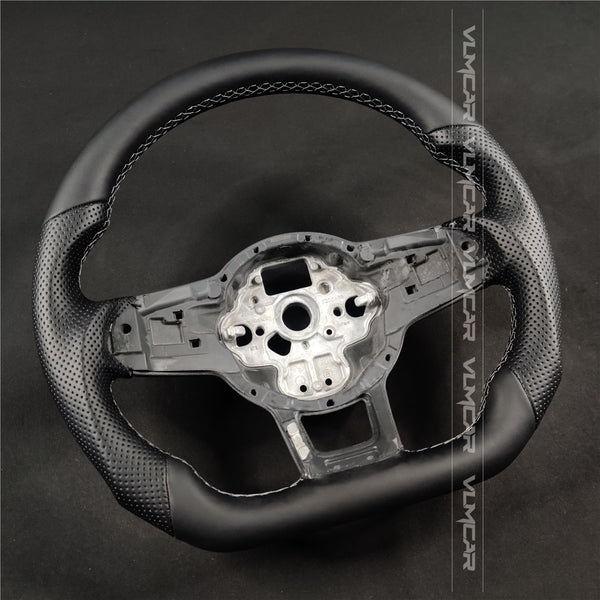 Private custom leather steering wheel For Volkswagen golf 7 mk7/7.5/DSG/manual