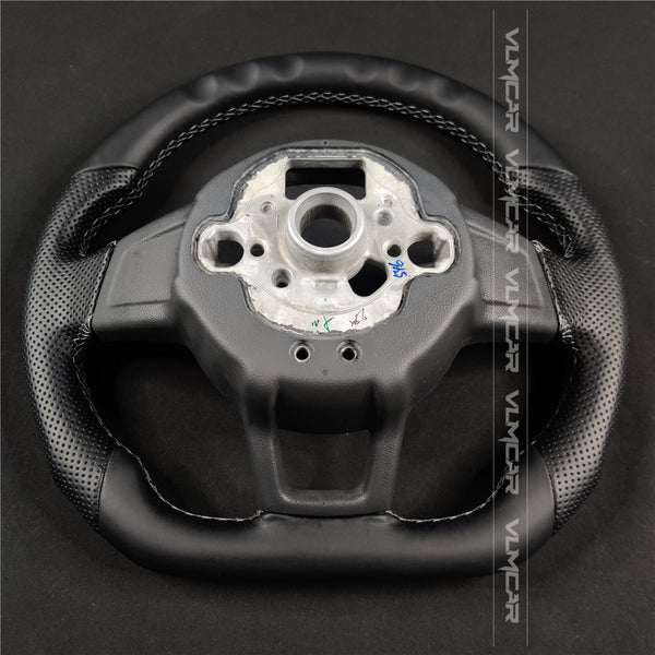Private custom leather steering wheel For Volkswagen golf 7 mk7/7.5/DSG/manual