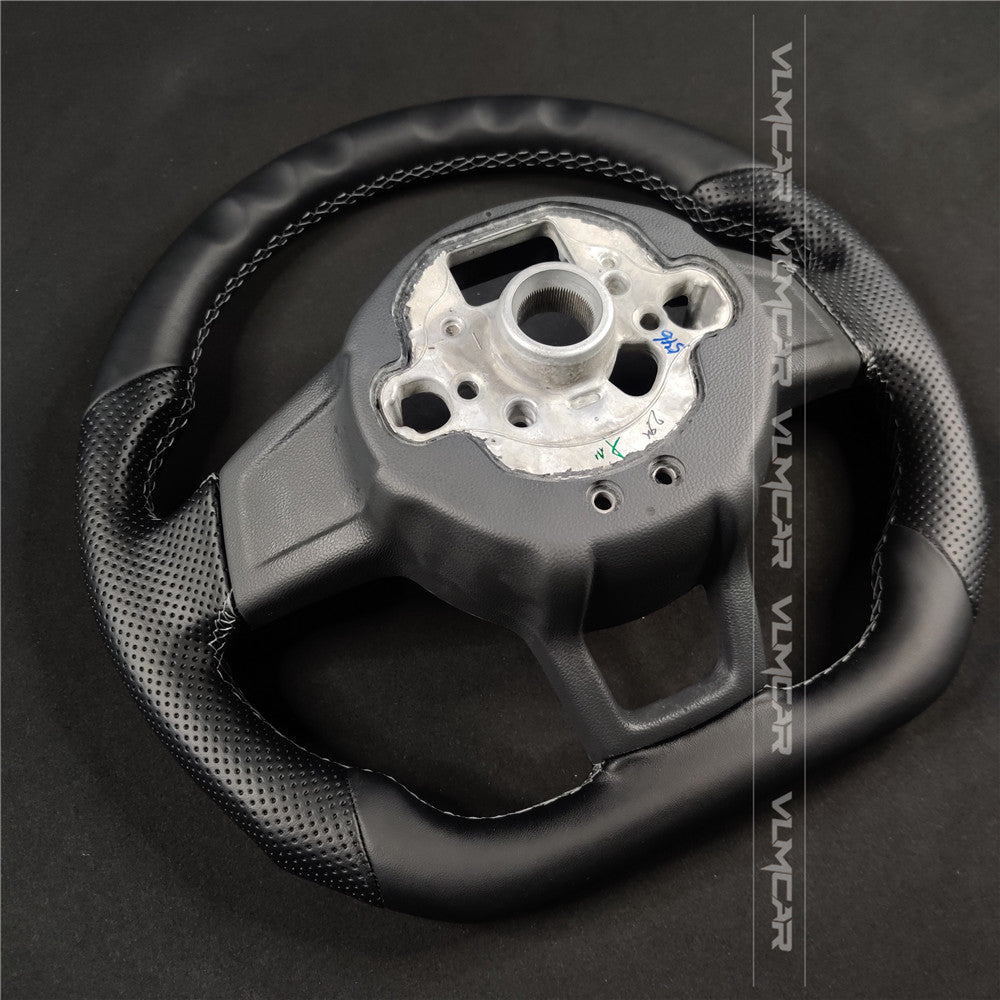 Private custom leather steering wheel For Volkswagen golf 7 mk7/7.5/DSG/manual