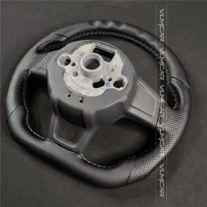 Private custom leather steering wheel For Volkswagen golf 7 mk7/7.5/DSG/manual