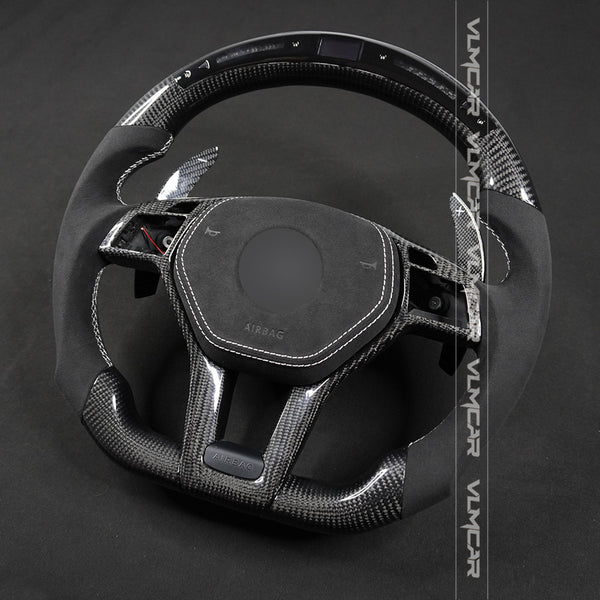Private custom led carbon fiber steering wheel for Mercedes Benz C-class W204 /AMG E-class W212