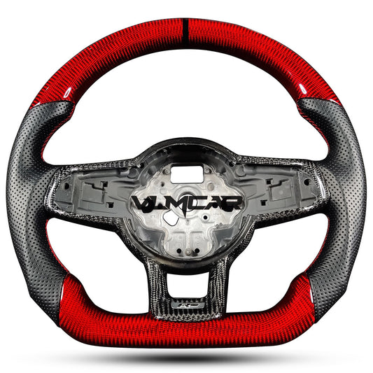 Private custom red carbon Fiber steering wheel For Volkswagen golf 7/ mk7/7.5