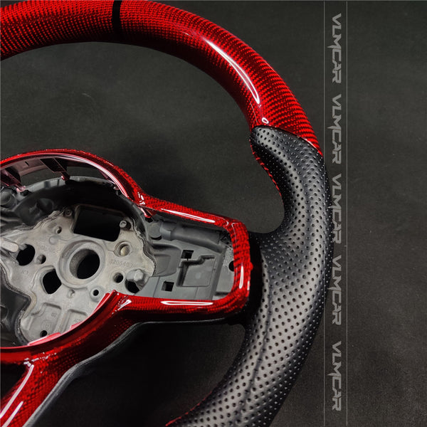 Private custom red carbon Fiber steering wheel For Volkswagen golf 7/ mk7/7.5