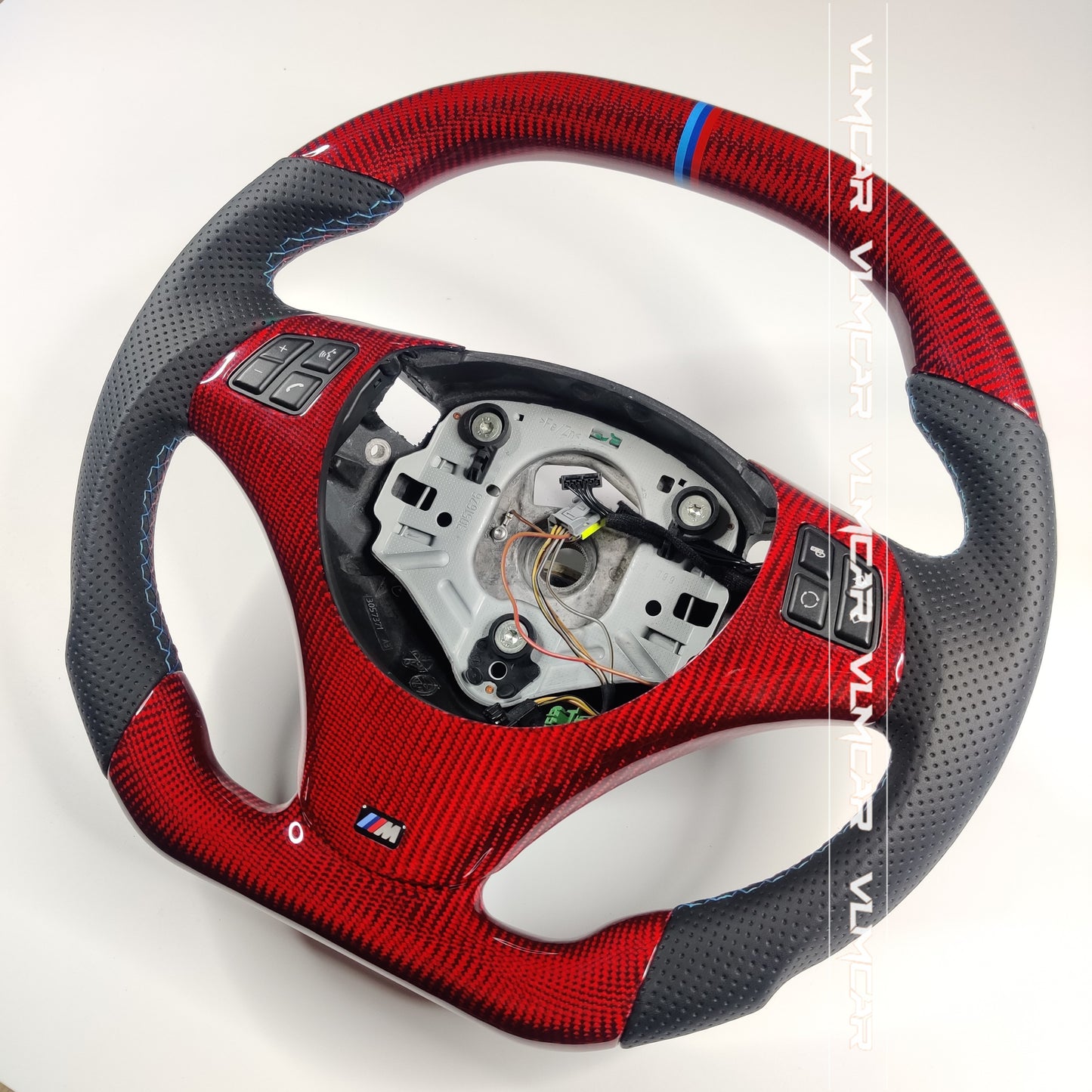 Private custom red carbon fiber steering wheel for bmw 3 series /E90/E92/E93 with carbon shift paddles