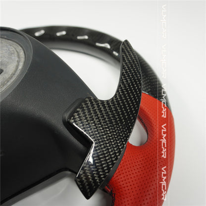 Private custom red leather carbon fiber steering wheel for Mercedes Benz C-class W204 /AMG E-class W212 / with shift led