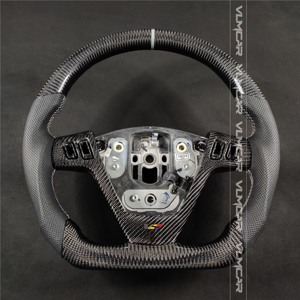 VLM Carbon Fiber steering wheel with perforated leather For Cadillac CTS V1 2004-2008