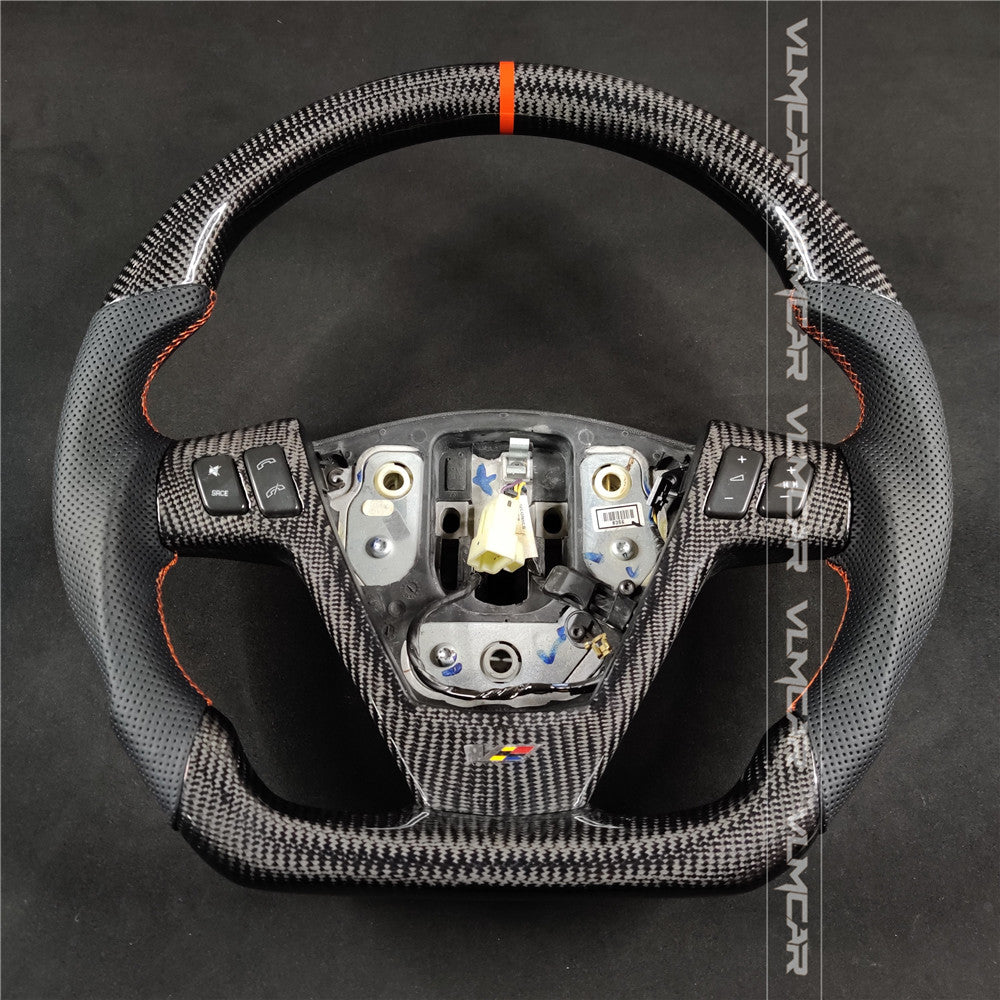 VLM Carbon Fiber steering wheel with perforated leather For Cadillac CTS V1 2004-2008