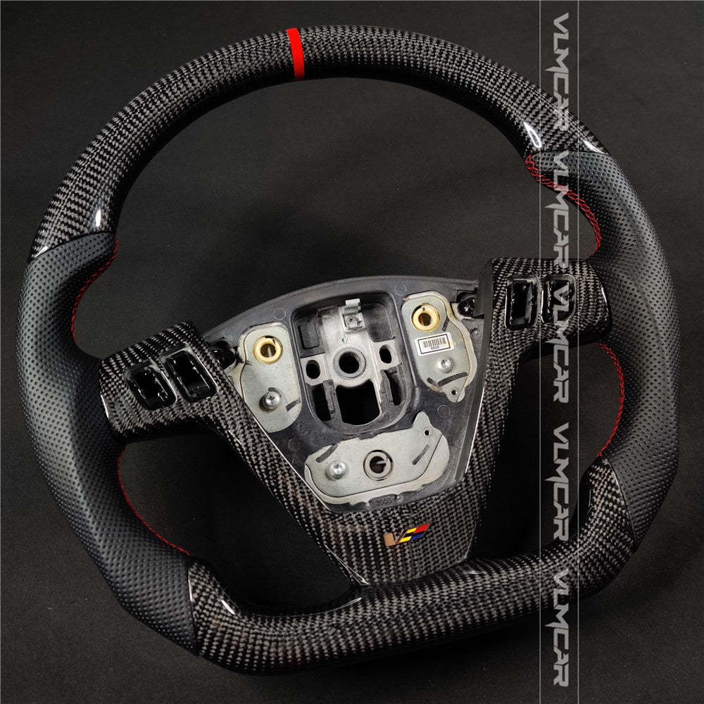 VLM Carbon Fiber steering wheel with perforated leather For Cadillac CTS V1 2004-2008