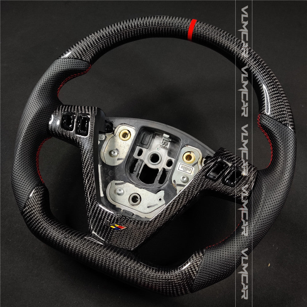 VLM Carbon Fiber steering wheel with perforated leather For Cadillac CTS V1 2004-2008