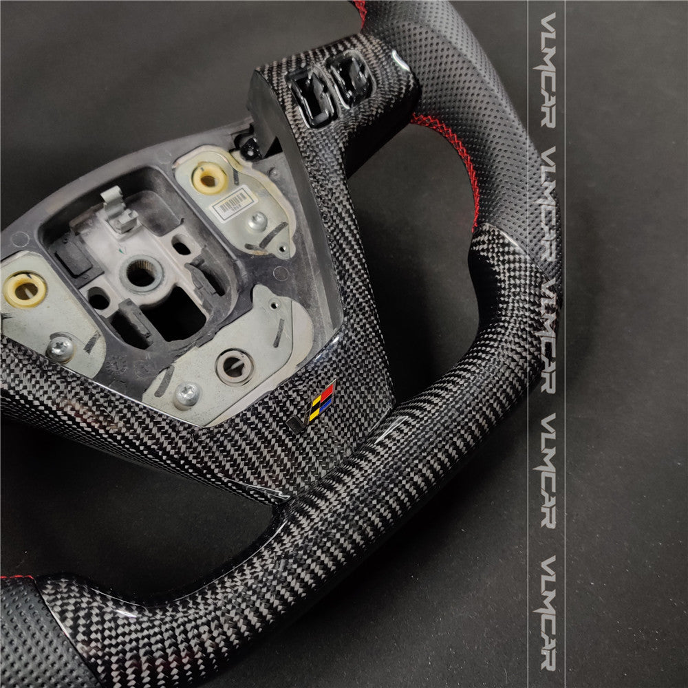VLM Carbon Fiber steering wheel with perforated leather For Cadillac CTS V1 2004-2008