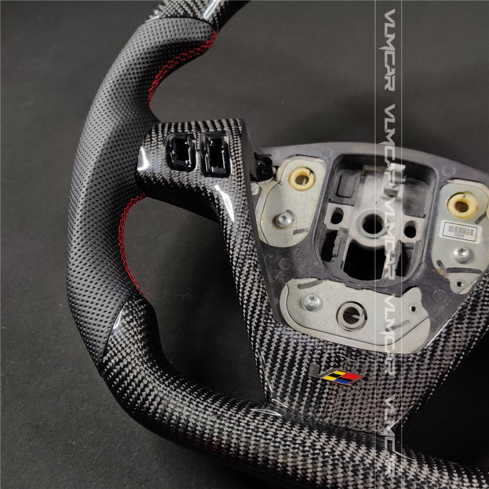 VLM Carbon Fiber steering wheel with perforated leather For Cadillac CTS V1 2004-2008